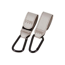 LOAR BABY(ロアベビー) ベビーカーフック カラビナ ベビーカーグッズ ベビーカー荷物掛け 2個セット カラビナフック おしゃれ 合皮 ギフト プレゼント (シャンパンゴールド)