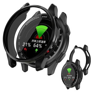 �K�[�~��(GARMIN) Approach S50 �p �P�[�X �ی�J �t�B������� �ی�P�[�X �yNOUKAJU�z �ی� �J�o�[ TPU�f�� �S�ʕی� �����^ �����ȒP �ϏՌ� �����ߗ� �J�o�[ �Ռ��z�� �A�N�Z�T���[ (�u���b�N)