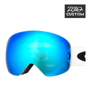 �I�[�N���[ + ZERO ���X�Ǝ��J�X�^�� �S�[�O�� �X�m�[�S�[�O�� OAKLEY FLIGHT DECK L �t���C�g�f�b�LL �O���[�o���t�B�b�g MATTE WHITE SAPPHIRE MIRROR ozcg-fld018