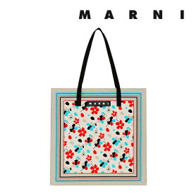 マルニ フラワー カフェ MARNI FLOWER CAFE レディース カバン コットンキャンバス製 バンダナ トート バッグ 【返品交換不可】
