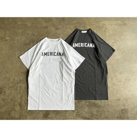 【AMERICANA】 アメリカーナ High Gauge Cotton Wide Sleeve Tunic Print Tee With Seam Pocket style No.BRF-M-685A