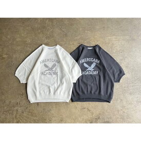 《Service Price 40割》【AMERICANA】アメリカーナ Original Cotton Fabric Volume Sleeve Print Sweat Shirt style No.BRF-747A/1