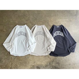 【AMERICANA】 アメリカーナ Vintage Like BD Cotton Reverse Weave Cut Off Print L/S Tee style No.BRF-783A/1