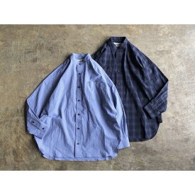 《SERVICE PRICE 50割》【BASISBROEK】バージスブルック 『RONSE』 Cotton Cord Lane Band Oversized Collar Shirt style No.BJ-1