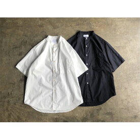 【Manual Alphabet】マニュアルアルファベット Loose Fit Band Collar S/S Shirt style No.MA-S-682