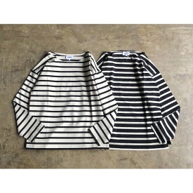 再入荷 【ARMEN】アーメン REGULAR STRIPE L/SL DROP SHOULDER BASQUE SHIRT style No.NLA1951