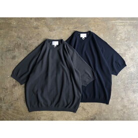 【STILL BY HAND】 スティル バイ ハンド Cotton Linen Half Sleeve Knit T-Shirt style No.KN06231
