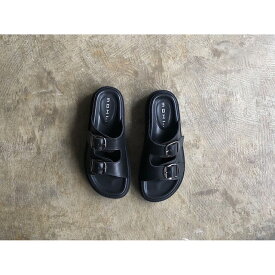 【MOHI】 モヒ Smooth Leather Double Buckle Flat Sandals style No.GU1-1902432-SE