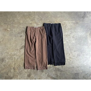 �yShinzone�z �V���]�[�� �wBATTENBERG LACE PANTS�xCotton Linen Lace Cropped Pants style No. 26MMSPA01
