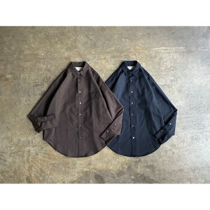 �yShinzone�z �V���]�[�� �wWASHABLE WOOL DADDY SHIRT�xPolyesterWool Oversized Shirt style No. 26AMSBL10