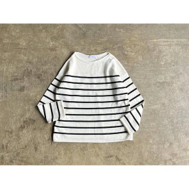 【TRICOTS JEAN MARC】 トリコ ジャン マルク Cotton Polyester Border Pullover Knit style No.ISLAND