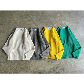《MORE SERVICE PRICE 30割》【Nor' Easterly】 ノアイースターリー 2Ply Raglan Crew Neck Kint style No.#21-001W