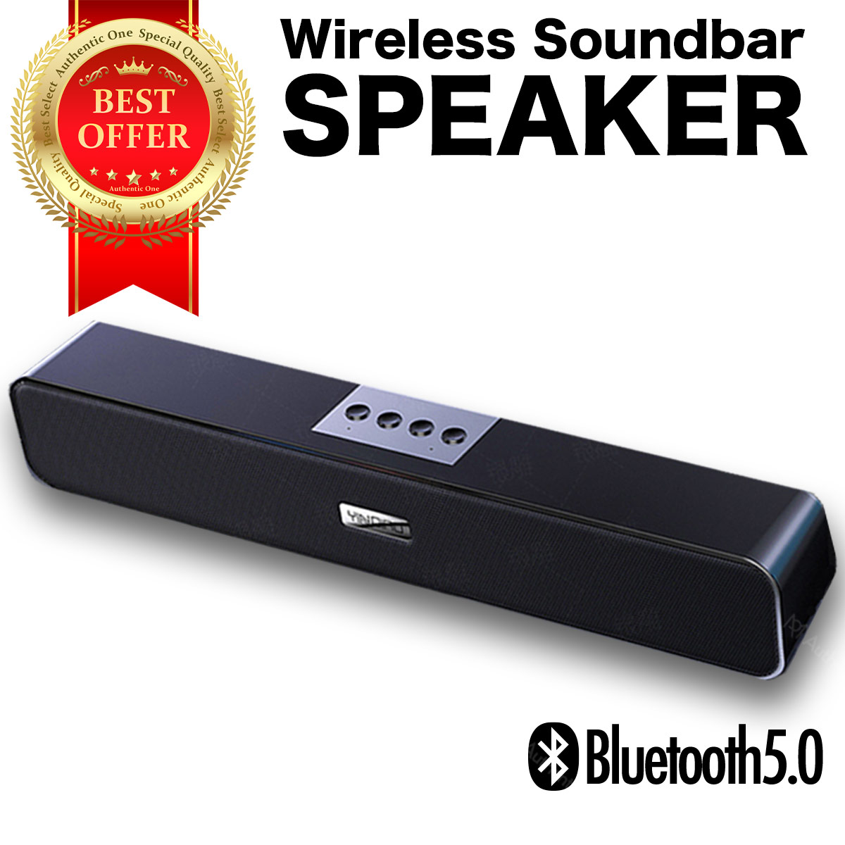 サウンドバー 高音質 ワイヤレス 大音量 スピーカー 特価 Bluetooth 5.0 小型 スマホ ブルートゥース ポータブル iPhone 未使用品 おしゃれ