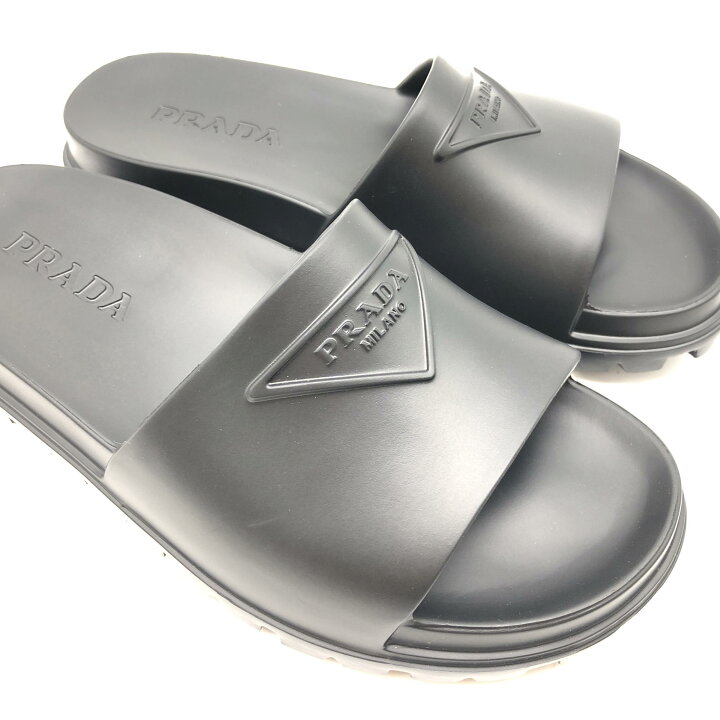 楽天市場】【中古】 PRADA プラダ メンズ サンダル ブラック ラバー 