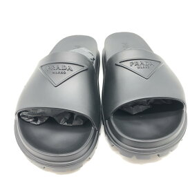 【中古】 PRADA プラダ メンズ サンダル ブラック　ラバー サイズ6 （26.5cm） SOFT SLIDE