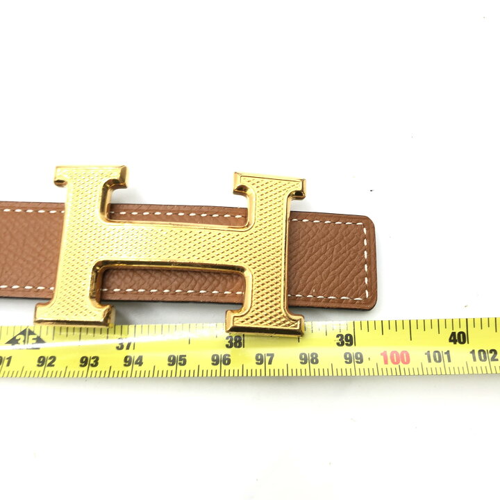 楽天市場】HERMES エルメス Hバックル ベルト ゴールド金具 Z刻印 74  
