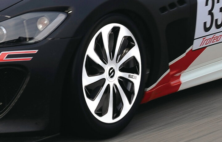 楽天市場】SPARCO CORSA SICILIA ホイールカバー シルバー ブラック 15 