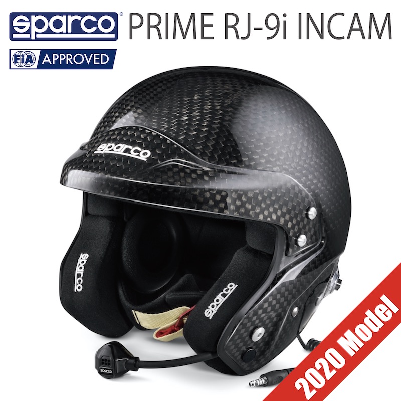 インカム付きカーボンヘルメット 送料無料 Sparco PRIME RJ-9i ファッションなデザイン SUPERCARBON 予約販売 ヘルメット プライム スパルコ 店頭受取対応商品 スーパーカーボン FIA公認