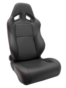 JADE スタイリッシュシートカバー for RECARO SR-7F 前期モデル用 ブラック×レッドステッチ