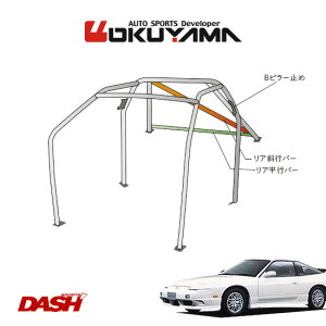 OKUYAMA �I�N���} DASH ���[���o�[ �X�`�[���� 180SX RPS13/RS13 [8P/No.10/2��] �_�b�V���{�[�h�ђʃ^�C�v ���l��ւ̔z���s�A��������