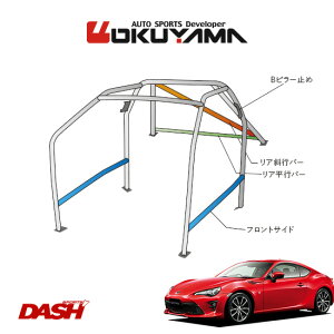 OKUYAMA �I�N���} DASH ���[���o�[ �X�`�[���� 86 ZN6 �����t�� [10P/No.13/2��] �_�b�V���{�[�h�ђʃ^�C�v ���l��ւ̔z���s�A��������