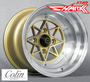 [COLIN PROJECT] ԃzC[ STAR SHARK (X^[V[N)  GOLD 14×9.0J 4H PCD114.3 -26 4{wő
