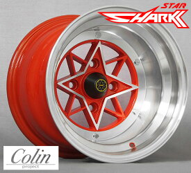 [COLIN PROJECT] 旧車ホイール STAR SHARK (スターシャーク) 復刻版 RED 14×10.0J 4H PCD114.3 -39 4本購入で送料無料