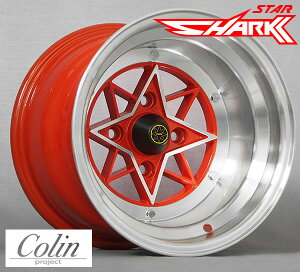 [COLIN PROJECT] ԃzC[ STAR SHARK (X^[V[N)  RED 14×8.0J 4H PCD114.3 -13 4{wő