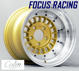 [COLIN PROJECT] 旧車ホイール フォーカスレーシング スポーク GOLD 14×8.0J 5H PCD114.3 -13 4本購入で送料無料