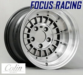 [COLIN PROJECT] 旧車ホイール フォーカスレーシング スポーク BLACK 14×8.0J 5H PCD114.3 -13 4本購入で送料無料