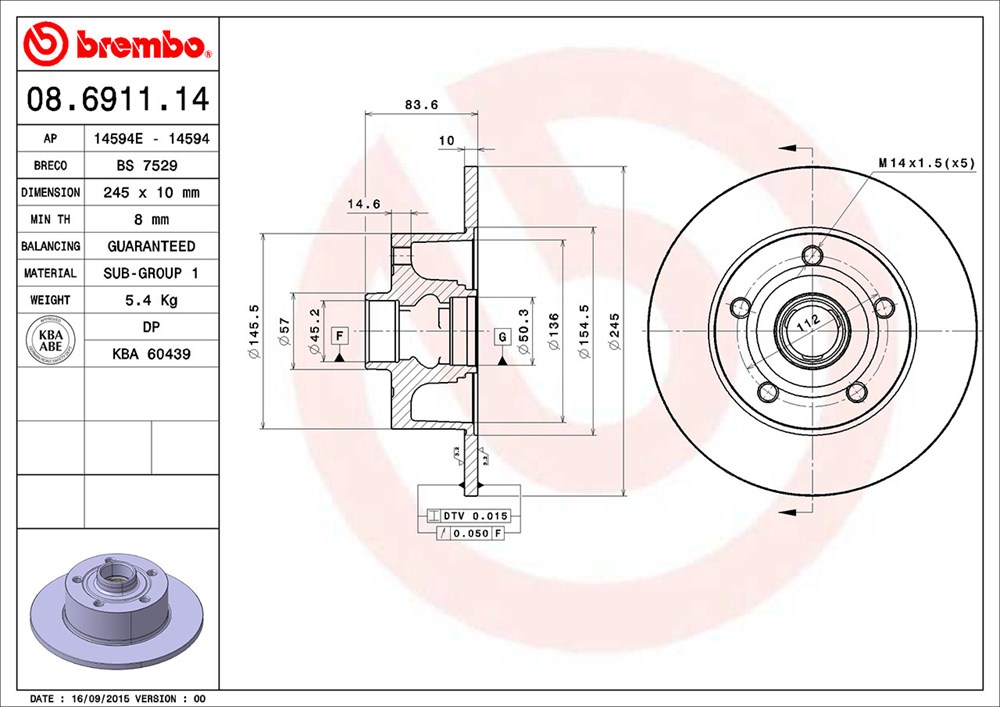 brembo ブレンボ ブレーキローター 1台分セット アウディ A4 (B5) 8DABC H6〜H13.6 FF 2.6L  送料:全国一律無料 オートクラフト