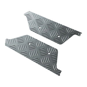 CRS ESSEX アルミステップカバー フロント 左右2枚セット ガンメタ ハイエース 200系 2004年8月〜 1型 2型 3型 4型 5型 6型 7型 標準仕様車 沖縄・離島は要確認