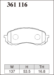 DIXCEL ディクセル ブレーキパッド Zタイプ フロント用 インプレッサスポーツワゴン GG2 GG3 H14.10～H19.6