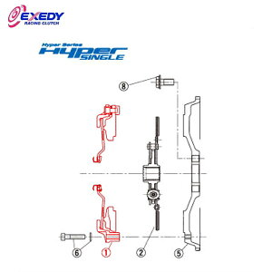 EXEDY GNZfB CH05S nCp[VO ZH02SD (1)C.COVER ASSY RX-7 FC3S