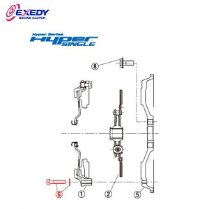 EXEDY GNZfB BS03 nCp[VO NH01SD1 (6)BOLT SET VrA S13