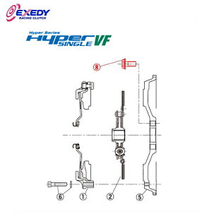 EXEDY �G�N�Z�f�B BF07 �n�C�p�[�V���O��VF ZH01SDV (8)BOLT F/W RX-7 FD3S