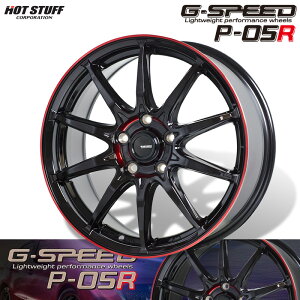 HOTSTUFF GXs[h P-05R 18×7.0J 5H PCD114.3 +55 ubNbhNA (BK/RED) 4{wőI ڍׂ͑\mFB