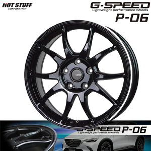 HOTSTUFF GXs[h P-06 16×6.0J 5H PCD100 +45 ^bNubN|bV (BK/P) 4{wőI ڍׂ͑\mFB
