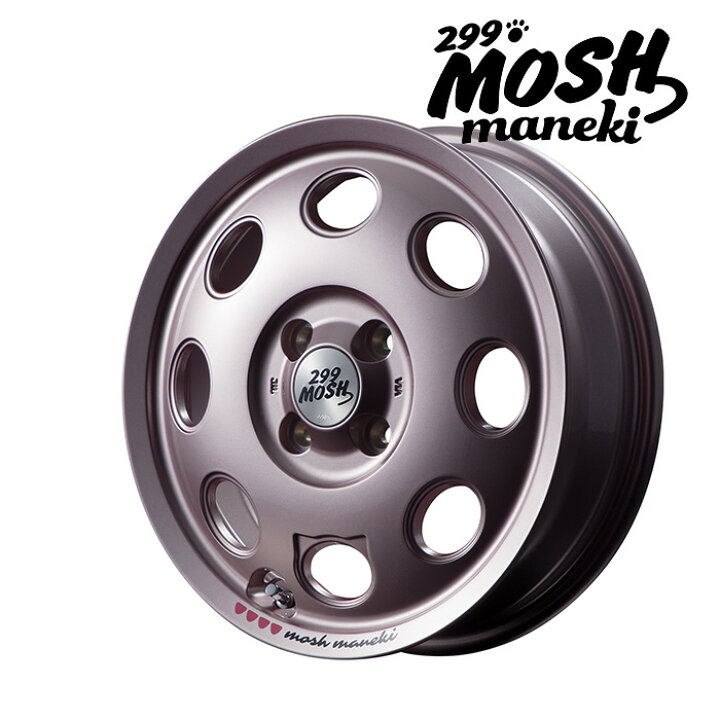 楽天市場】MID 299 MOSH maneki (桃) アルミホイール 4本セット 15×4.5 