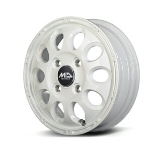 MID WHEELS GAIA-X アルミホイール4本セット 12x4.0B 4H PCD100 +42 (ガイア クロス ホワイト)