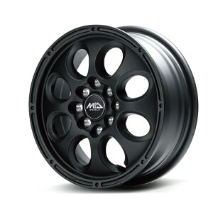 MID WHEELS GAIA-X アルミホイール4本セット 14x5.0J 8H PCD100&114 +42 (ガイア クロス フルマットブラック) プロボックス/NV200