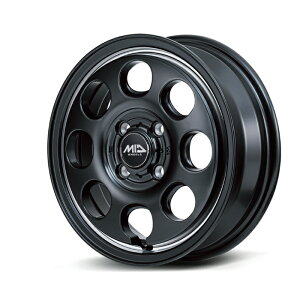 MID WHEELS GARCIA Palm8 �A���~�z�C�[��1�{ 14x4.5J 4H PCD100 +45 (�K���V�A �p�[���G�C�g �Z�~�O���X�u���b�N/���@�[���C�|���b�V��) 4�{�w���ő�������