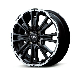 MID WHEELS GARCIA SS REVOLVER KC �A���~�z�C�[��1�{ 14x4.5J 4H PCD100 +45 (�K���V�A �G�X�G�X ���{���o�[ �P�[�V�[ �Z�~�O���X�u���b�N/���{���o�[�|���b�V��) 4�{�w���ő�������