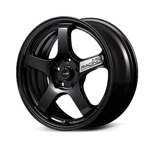 MID RACING R50 EVO �A���~�z�C�[��1�{ 17x7.5J 4H PCD100 +45 (�A�[���S�[�}���G�{ BLACK METALLIC) 4�{�w���ő�������