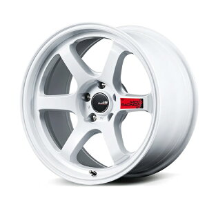MID RACIG R06 �A���~�z�C�[��1�{ 18x8.5J 5H PCD100 +45 (�A�[���[�����N �z���C�g(WHI)) 86�EBRZ 4�{�w���ő�������