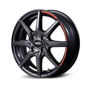 MID WHEELS RX810 ACTIVE BLACK �A���~�z�C�[��1�{ 14x4.5J 4H PCD100 +45 (�A�[���G�b�N�X�n�`�C�`�}�� �A�N�e�B�u�u���b�N(ABK)) 4�{�w���ő�������