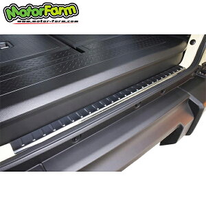 モーターファーム リアバンパーステップガード ステンレスヘアライン ブラック ジムニー / ジムニーシエラ JB64W JB74W 北海道・沖縄・離島は要確認