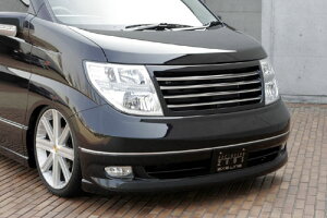 M'z SPEED フロントバンパースポイラー 未塗装 FRP エルグランド E51 ME51 MNE51 NE51 H16.8〜H22.7 MC後 エグゼライン 4081