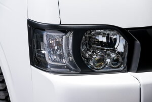 M'z SPEED ヘッドライトガーニッシュ つや消しブラック AES ハイエースバン GDH211K TRH211K R2.5〜 スーパーGL ワイド クロスライン 2942