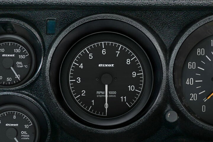 楽天市場】PIVOT ピボット GTゲージ80 ホワイト照明 タコメーター 